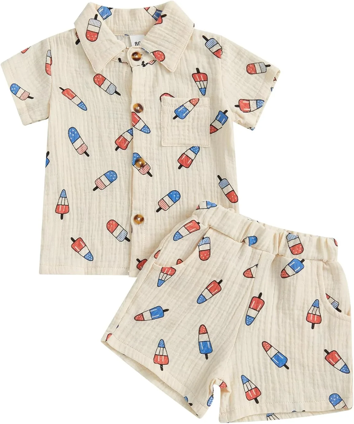 Toddler Boy 4th of July Muslin Outfit_best_review_1752203997
