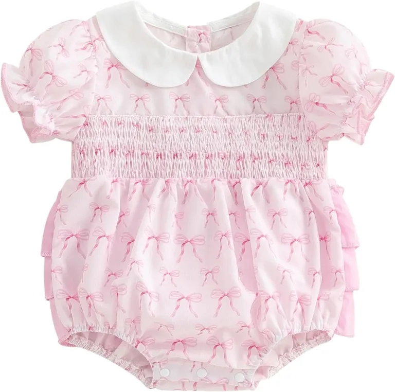 baby girl summer romper Peter Pan collar_best_review_1752420009